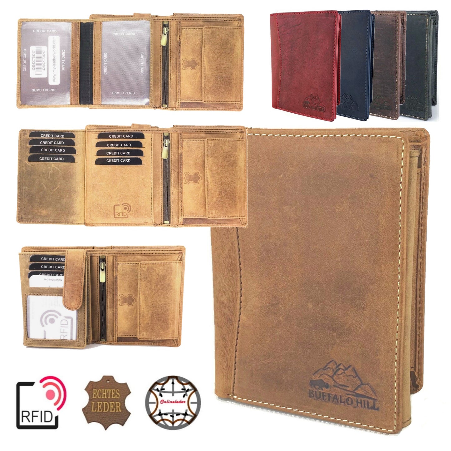 Hunterleder Herren Geldbörse (2395)