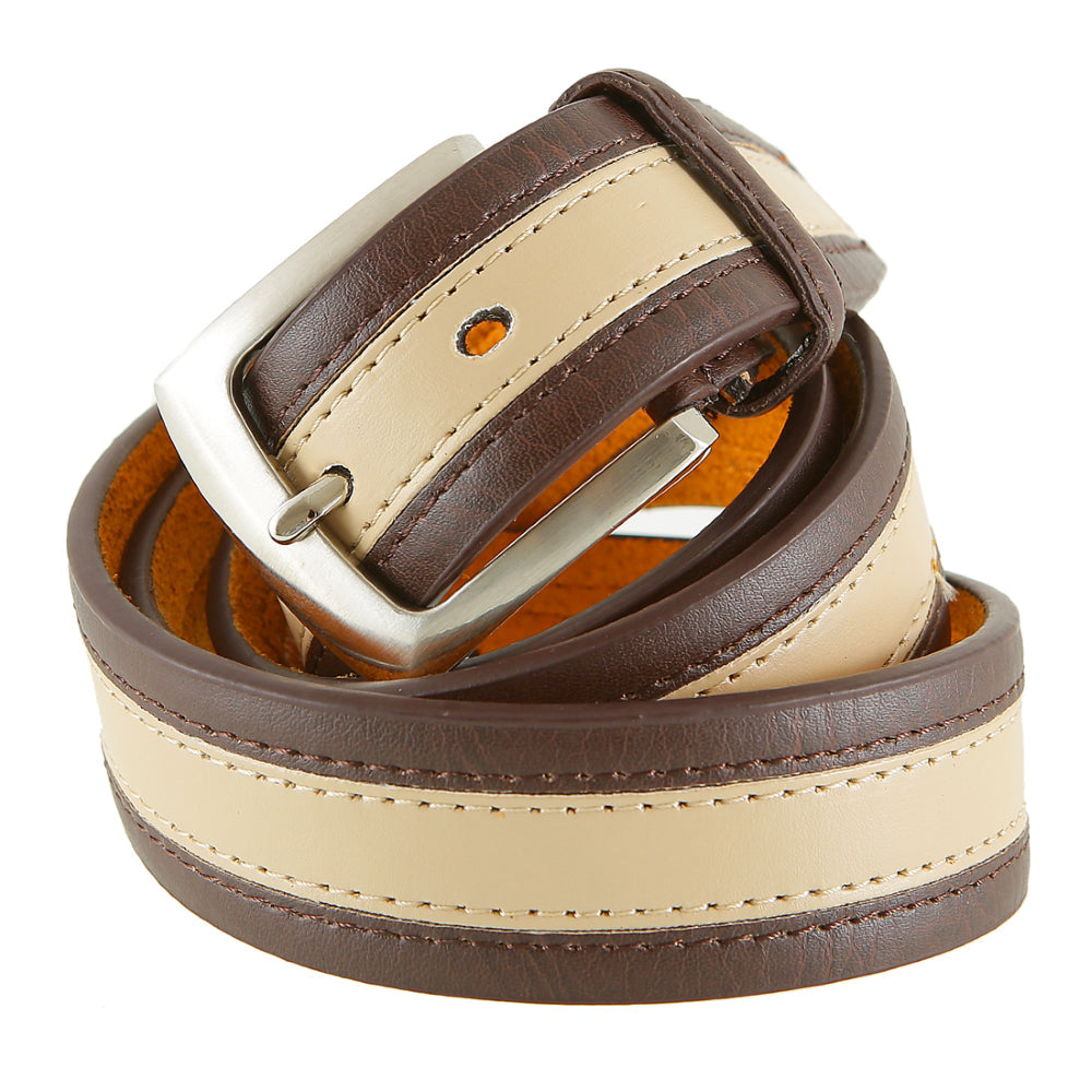Fashiongürtel Herren (LB-13 brown/white)