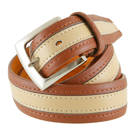 Fashiongürtel Herren (LB-16 tan/white)