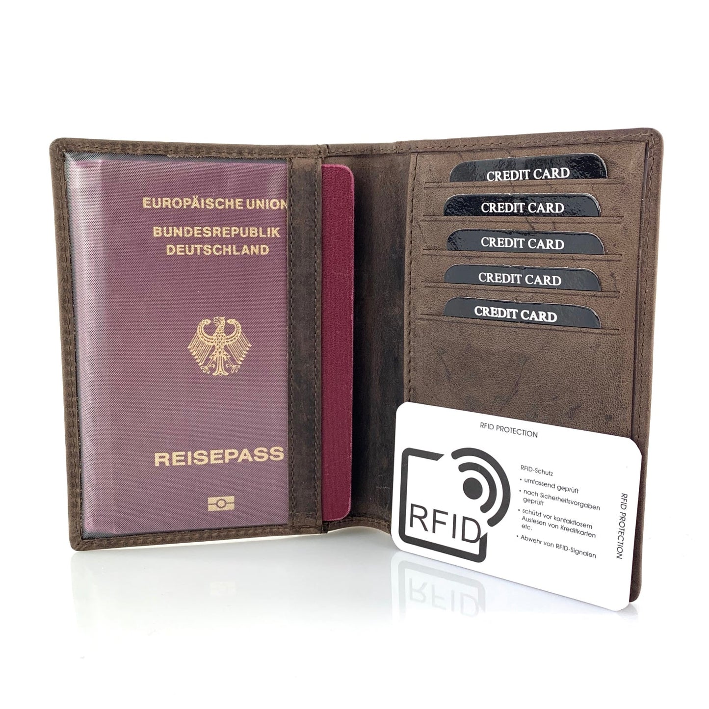 Hunterleder Reisepassetui (2717)